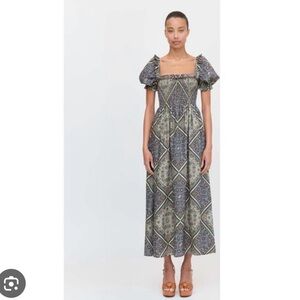 Hill House The Scarlett midi nap dress size M